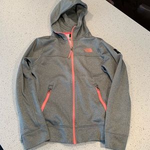 North Face girls full zip hoodie w/ zip pockets XL